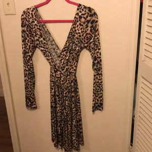 Leopard Print Wrap Dress